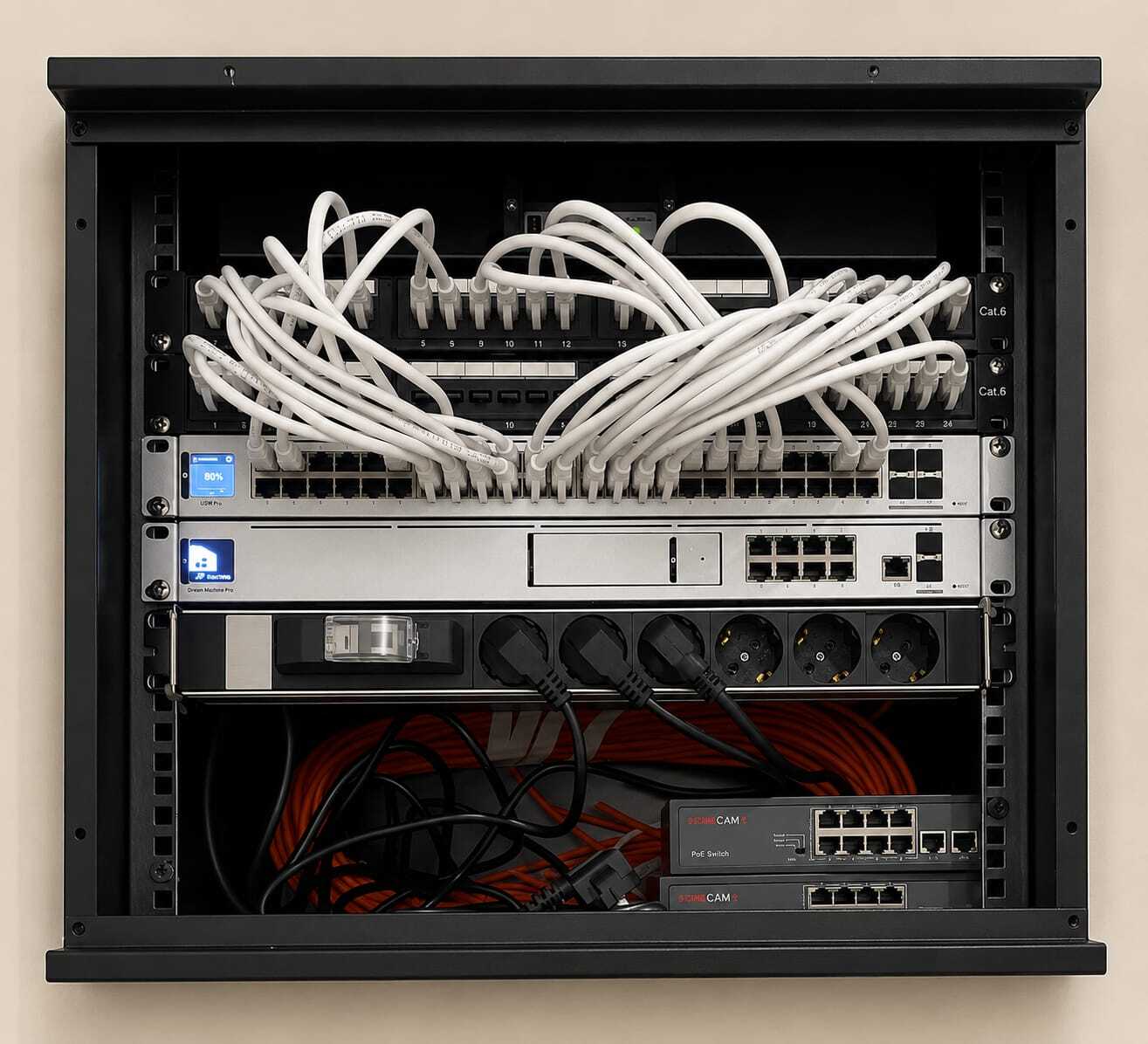 Wall-Mounted Network Rack